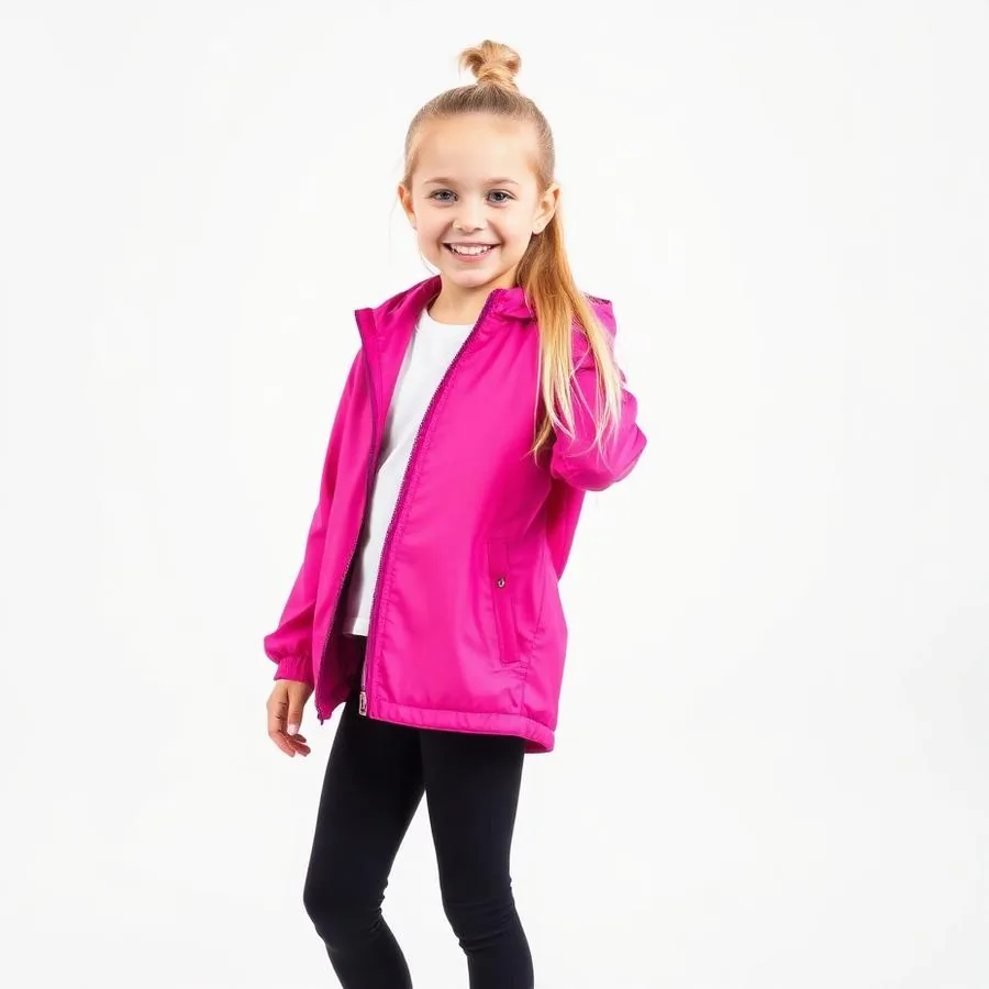 Everyday streetwear outfits for kids magenta windbreaker